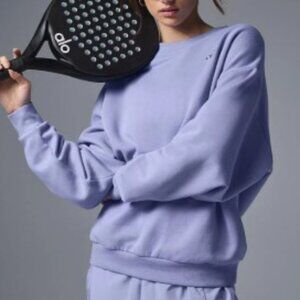 EUC Alo Yoga Accolade Sweatshirt Lilac Blue